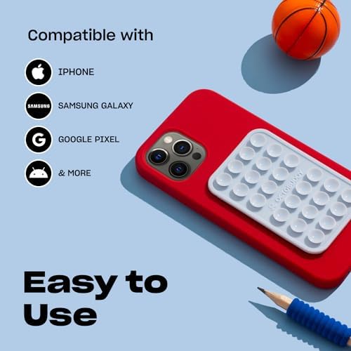 Effortless Hands-Free Silicone Suction Phone Mount – Ideal for Capturing Selfies & Videos on the Go, Compatible with i Phone & Android – Stylish Baby Blue Jay Design for Secure Grip and Portability – The Ultimate Accessory for Content Creators and Live Streamers