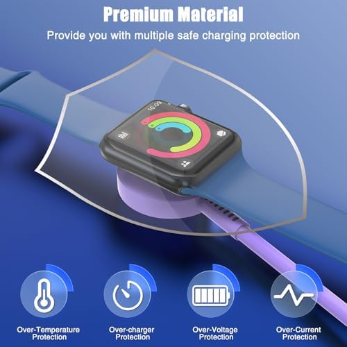 USB-C Magnetic Charger for Apple Watch – Fast Charging Cable Compatible with Ultra, Series 9-1 – 3.3 FT (1.1 M) Black – Enhanced Power Delivery & Secure Connection for All Models