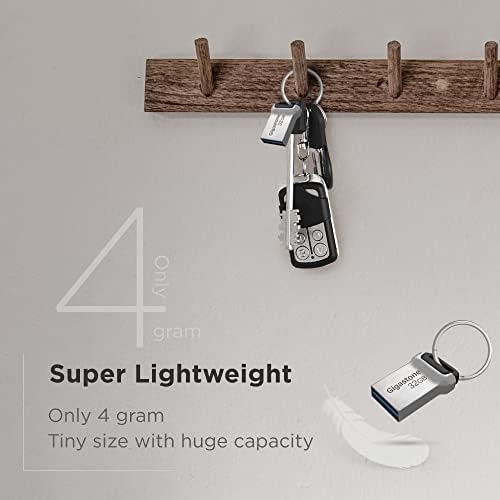 GIGASTONE 64 GB Ultra-Fast Nano Flash Drive Z90 – Compact USB 3.2 Gen 1 Storage Solution with 120 MB/s Speed, Lightweight Metal Design for PC/Mac/TV/Car Compatibility, Perfect for Reliable Data Backup and Quick File Transfers