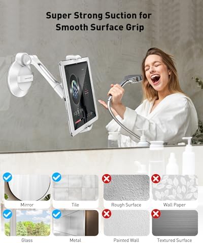 Maximize Your Mobile Utility with the Above TEK i Pad Suction Mount – Versatile Phone & Tablet Holder for 4″-11″ Devices | Secure Suction Cup Technology for Cars, Trucks, and Home Use | Adjustable Arm for Perfect Viewing Angles | Lightweight and Durable Design for Easy Portability | Ideal for Hands-Free Navigation, Streaming, and Calls | Elevate Your Experience on Windows, Mirrors, and Dashboards