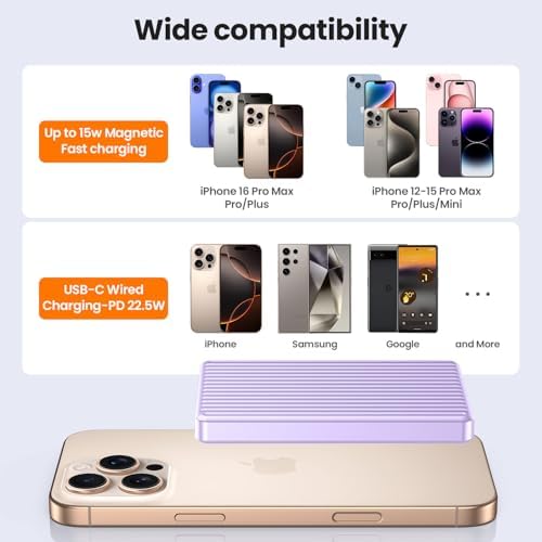 Magnetic 10000 m Ah Ultra-Slim Power Bank – 20 W Rapid Wireless Charger for i Phone 12/13/14/15 Pro Max – Compact & Lightweight Design with Enhanced Safety – Ideal for Quick On-the-Go Charging Solutions