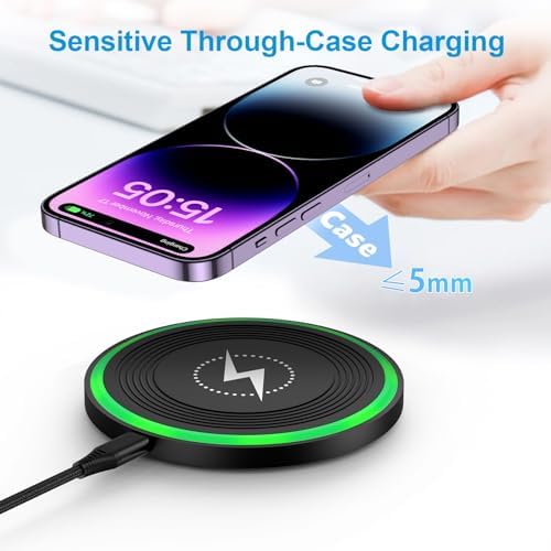 Ultra-Fast 15 W Wireless Charging Pad Duo for Samsung Galaxy S25/S24/S23, Z Fold6/Z Flip6, Google Pixel 9/8/7 a & i Phone 16/15 – Dual Pack Fast Charger for Home & Office with Enhanced Safety Features and Sleek Design