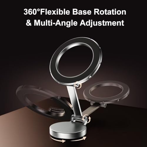 for MagSafe Car Mount, 360° Rotation Phone Holder for Car, Universal Dash Car Mount, All-Metal Magnetic Phone Mount for Car Fit for iPhone 15 14 13 12 Pro Max Plus Mini MagSafe Cases – Enhanced Compatibility and Speed