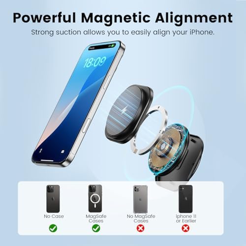 Ultimate 3-in-1 Wireless Charging Station: 15 W Fast Charger for i Phone 16/15/14/13/12, Apple Watch & Air Pods – Adjustable Viewing Stand with Sleep-Friendly Light for Enhanced User Experience (Black) – Rapid, Safe Power Delivery with Multi-Protection Features