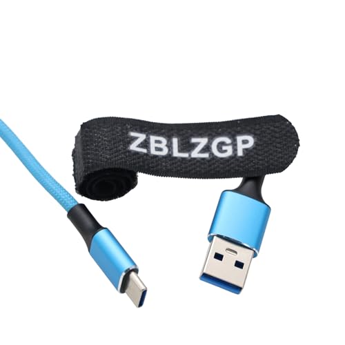 Nylon Braided USB C to USB A Cable for Fast Charging & High-Speed Data Transfer – Perfectly Compatible with Fujifilm X-T4, Blackmagic PCC 4 K, Atomos Ninja V, and DJI Drones – Durable, Tangle-Free Design for Professionals & Creatives
