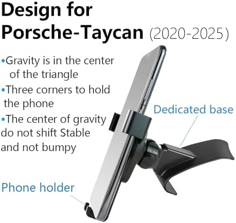 Premium Porsche Taycan 2020-2025 Car Phone Holder – Stylish Mobile Device Mount for Seamless Navigation and Enhanced Driving Safety – Effortless Installation, Adjustable Angles, and Universal Smartphone Compatibility – Essential Auto Accessory for Modern Drivers