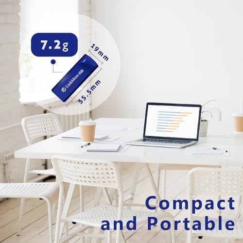 Maximize Your Data Storage with Link More EJECT32 256 GB USB 3.2 Flash Drive – Fast 100 MB/s Read Speeds & Retractable Design for Ultimate Portability and Compatibility with PC and Consoles