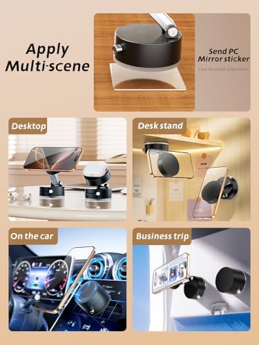 Revolutionary Vacuum Magnetic Suction Phone Holder – Ultra-Stable Hands-Free Car Mount with Strong Suction Cup, Retractable Design for Easy Storage – Compatible with All Smartphones for Safe Navigation at Home, Gym, and Beyond