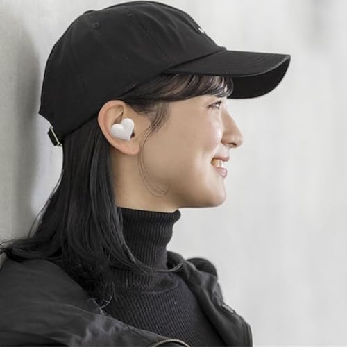 Heart-Shaped Bluetooth 5.3 Earbuds for Couples – Stylish Purple Wireless Earphones with Exceptional Hi-Fi Stereo Sound, Advanced Noise-Canceling Technology, and Portable Charging Case for Active Lifestyles and Romantic Escapes