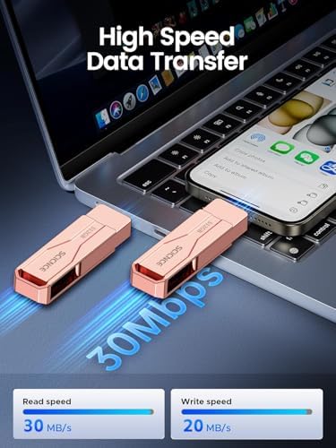 Unleash Your Digital Freedom with the SCICNCE 512 GB Flash Drive: Effortless Plug and Play Memory Stick for i Phone, i Pad, Android, and PC – Ultimate Storage Solution for Photos, Videos, and Documents in Sleek Metal Silver Design – Fast Transfers, No App Required, Perfect for On-the-Go Backup