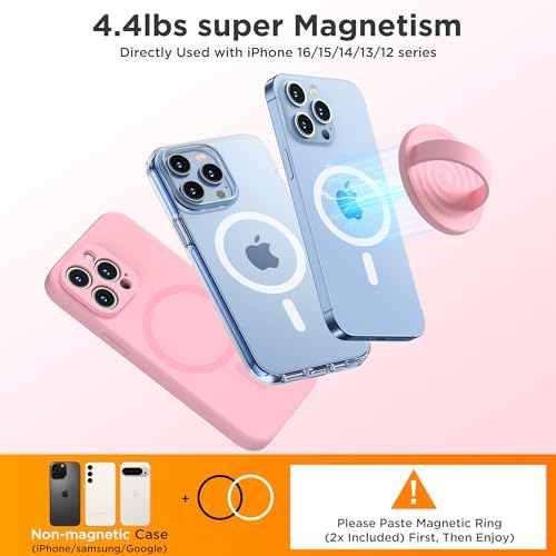 Upgraded Magnetic Phone Grip for i Phone: Premium Silicone Loop Holder with Mag Safe Compatibility – Ergonomic 360-Degree Stand, Non-Slip Design in Sleek Black for Enhanced Comfort and Secure Handling on i Phone 16/15/14/13/12 Pro Max/Plus