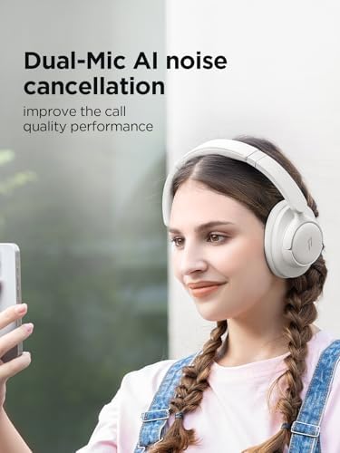 1 MORE Sono Flow SE Pink Wireless Over-Ear Headphones – Exceptional Noise-Canceling, 90-Hour Battery Life, Hi-Res Audio Performance, Customizable EQ Settings, and Supreme Comfort for Ultimate Travel and Office Experiences