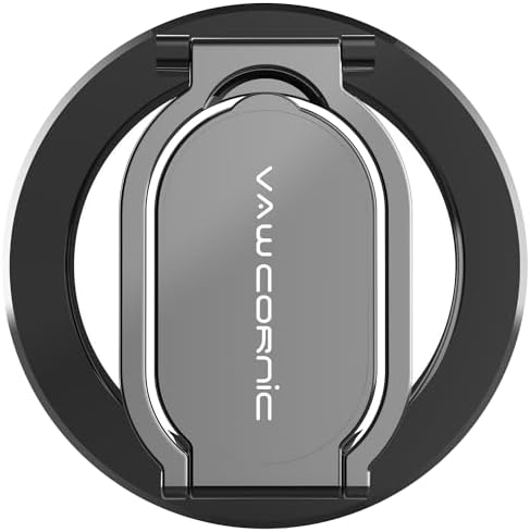 VAWcornic Magnetic Phone Ring Holder: Dual-Sided Grip & Stand for Mag Safe i Phone 14/13/12 & All Smartphones – Ultra-Lightweight Design for Optimal Stability and Versatile Viewing Angles