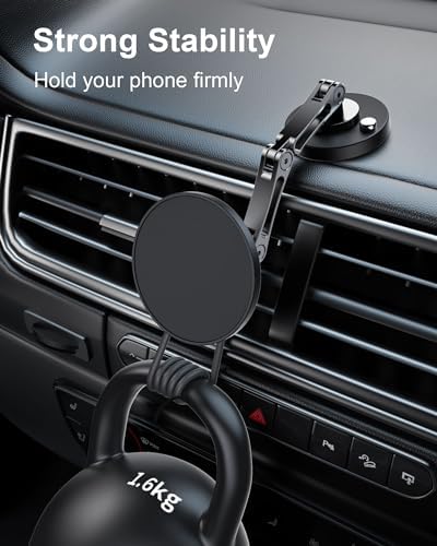 Revolutionary ZBF Magnetic Smartphone Holder for Cars – 360° Rotating Dashboard & Windshield Mount for Enhanced Hands-Free Navigation – Secure Magnetic Grip Ideal for i Phone 16/15/14/13 Pro Max and All Smartphones – Effortless Installation & Sleek Design for Ultimate Driving Convenience