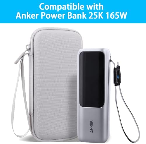 Premium Hard Travel Case for Anker 25,000 m Ah Laptop Power Bank – Shockproof, Water-Resistant Protection with Accessory Storage – Tailored for Anker Zolo A1695 Charger – Compact, Lightweight Design for Ultimate Portability and Organization – Securely Holds Power Bank and Cables for Travel and Daily Use – Ideal Storage Solution for On-the-Go Power Needs – Durable, Stylish Black Case for Enhanced Longevity and Safety – Keep Your Anker Power Bank in Pristine Condition During Adventures and Commutes – Travel Ready with Comfortable Wrist Strap for Easy Carrying – Perfect for Protecting Your High-Capacity Power Bank from Drops, Dust, and Scratches – Accessory Mesh Pocket for Convenient Storage of i Phone Charger and Cables – Designed for Maximum Functionality and Compatibility for Anker 25000 m Ah Laptop Chargers.