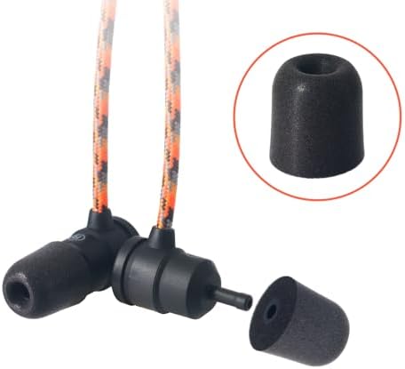 Klowcok Elite Memory Foam Ear Tips for Walker’s Rope Hearing Enhancer & Razor X/XV3.0 Earbuds – Unmatched Comfort & Superior Noise Isolation (Large, Black) – Transform Your Listening Experience with Enhanced Audio Clarity and Prolonged Wear Comfort