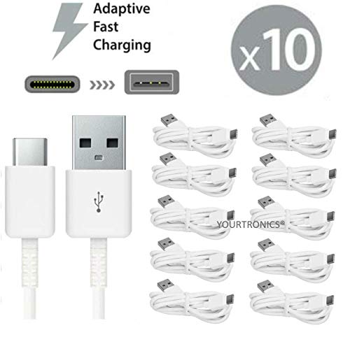 10-Pack Type C Fast Charging Cables for Samsung Galaxy – High-Speed USB Cords for Rapid Power & Data Transfer | Durable White Design for S24, S23, S22, S21, S20, A Series – Ultimate Charging Solution for Professionals and Tech Lovers