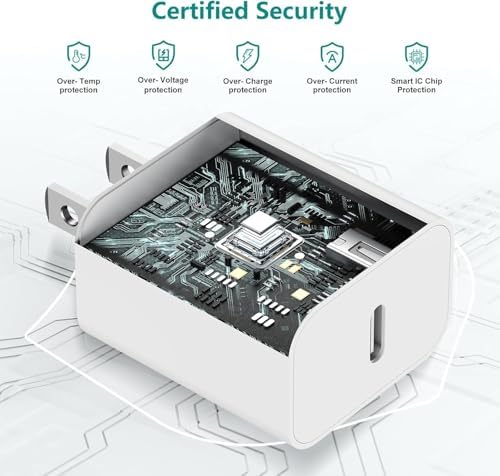 High-Speed i Phone Charging Solution: 10 ft USB C to Lightning Cable with Compact Type C Wall Adapter for Effortless Power Boosting – Perfectly Compatible with i Phone 14 Pro Max, 14 Plus, 14, 13, 12 Mini, 11, XS Max, XR, and i Pad – Durable, Portable, and Ideal for Active Lifestyles