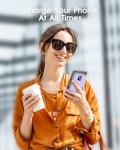 High-Efficiency 12000 m Ah Portable Power Bank with Built-In Cables and AC Plug – USB-C 22.5 W Fast Charger for i Phones, i Pads, Samsung Devices – Lightweight, Compact External Battery for Ultimate Mobility and Enhanced Device Compatibility