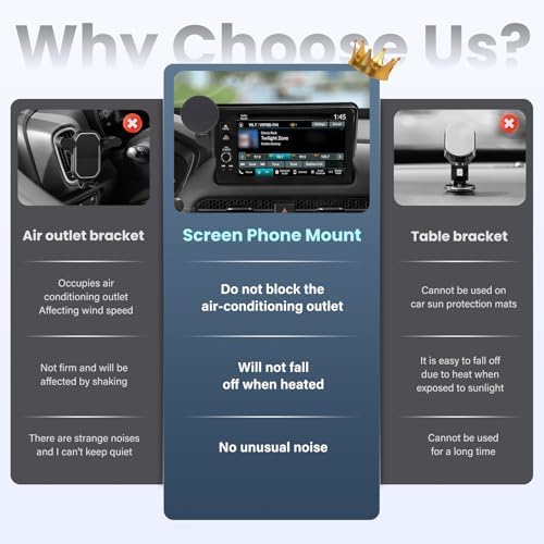 Magnetic Car Phone Holder for Mercedes CLA, GLA, A-Class (2015-2019) – Enhanced 360° Rotating Mount with Mag Safe Compatibility for Safe Navigation and Hands-Free Calling – Ideal for 8-Inch Displays – Elevate Your Driving with Superior Stability and Chic Aesthetics