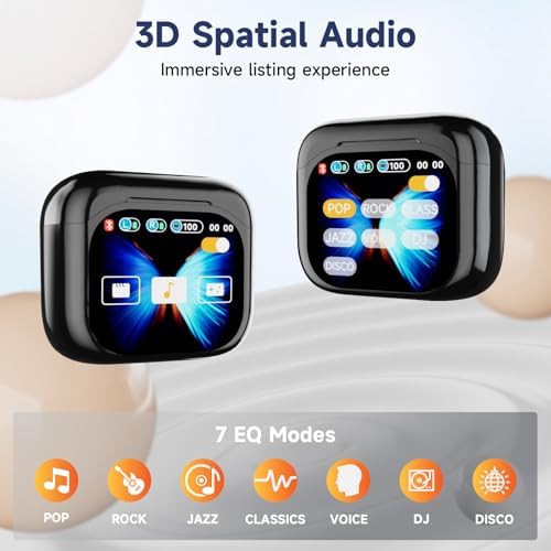 Elevate Your Audio Experience with ELECGO Bluetooth 5.4 Wireless Earbuds – Advanced ANC/ENC Noise Cancellation, Touch Control Technology, and Customizable EQ for i Phone and Android Users – Perfect for Active Lifestyles, Daily Commutes, and Relaxation Moments