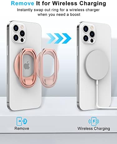 2025 SUPERONE Mag Safe Phone Ring Holder – Versatile Adjustable Magnetic Kickstand & Detachable Grip for i Phone 12-16 Series – Vibrant Purple for Enhanced Wireless Charging & Effortless Hands-Free Functionality – Transform Your Smartphone Use with Style and Practicality