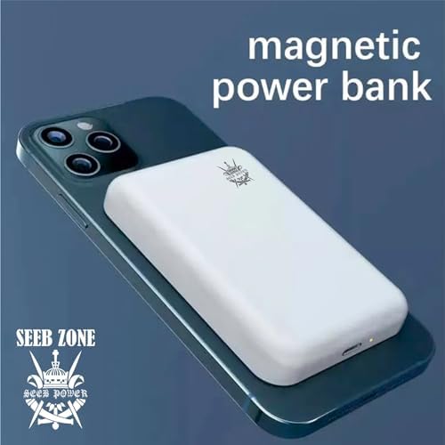 Ultimate 10,000 m Ah Wireless Power Bank for i Phone – Fast Magnetic Charging, Sleek Design, and Long-Lasting Lithium-Ion Batteries for On-the-Go Power Solutions – Compatible with i Phone 11-15 Pro Max, Lightweight & Portable for Everyday Use