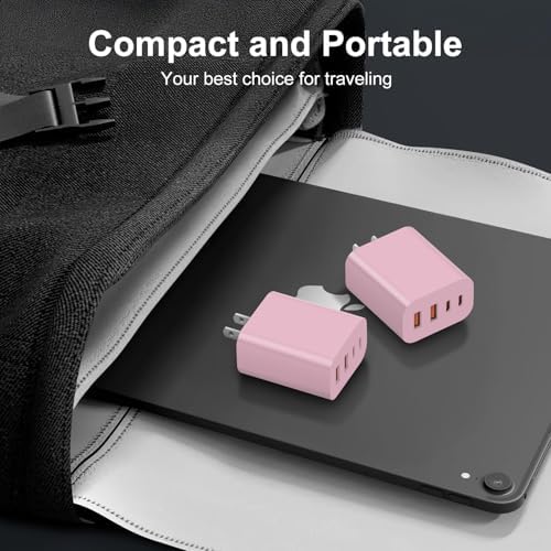 High-Speed USB C Charger Block 3-Pack – 40 W 4-Port Power Adapter for Quick Charge & Power Delivery, Compatible with i Phone 16/15/14/13/12/11/Pro Max & Tablets, Compact Wall Plug for Efficient Multi-Device Charging – Optimal Safety Features & Sleek Design