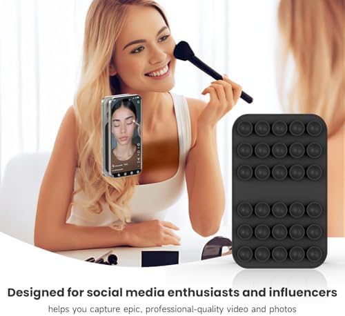 Revolutionary Patented Magnetic Suction Grip Mount for i Phone & Android – Effortless Hands-Free Phone Holder in Deep Blue, Perfect for Content Creators, Capture Stunning Selfies and Videos, Ultimate Compatibility with Mag Safe and Standard Cases, Portable and Stylish Design for On-the-Go Use