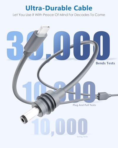 Starlink Mini USB C to DC Power Cable – 6.6 FT (2 M) 18 AWG Fast Charging Cord for Enhanced Outdoor Connectivity – Compatible with Anker 737 Power Bank – 20 V 5 A, 100 W+ PD Power Source – Streamlined Power Solution for Laptops, Tablets, and More