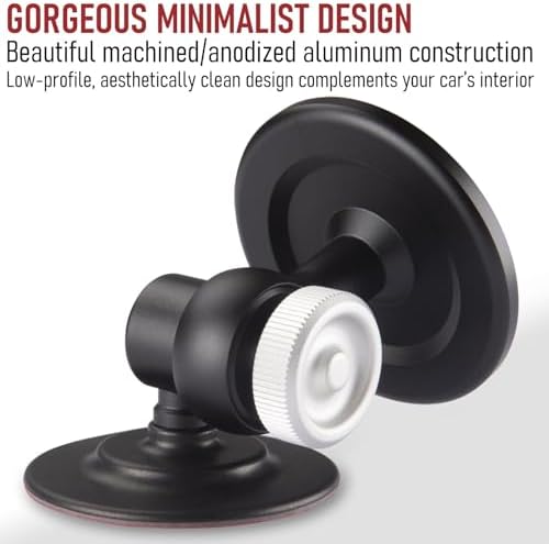 Aluminum Magnetic i Phone Mag Safe Dashboard Mount – Hands-Free 360° Rotation Car Holder for i Phone 12-15 Pro Max – Effortless Tool-Free Installation & Unyielding Stability – Optimize Your Driving Experience with a Sleek, Durable Design – Essential Mag Safe Accessory for Flawless Navigation & Communication