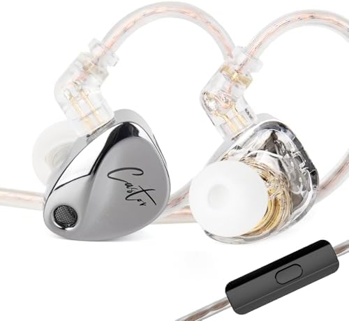 KZ EDX Pro Wired Earphones – Cutting-Edge In-Ear Monitors with Dual Dynamic Drivers for Exceptional Hi-Fi Sound, Advanced Noise Cancellation, and Integrated Microphone – Stylish Cyan Finish for Ultimate Comfort and Device Versatility