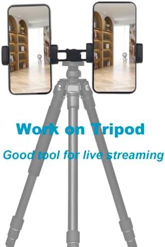 Dual 17mm Ball Mount Splitter Adapter for Phone, 17mm Ball Mount Extension 1 to 2 Joint Head Connector Base, with Ball Socket and 1/4 Thread Interface for Car/Desk Phone Arm, Tripods – Enhanced Compatibility and Speed