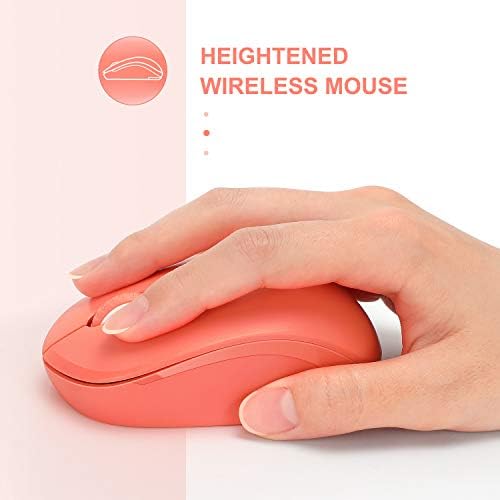 Light Blue Wireless Mouse – Ultra-Quiet 2.4 GHz Noiseless Computer Mouse with USB Receiver for Seamless Windows Experience – Portable, Ergonomic Design for Home, Office, or Travel
