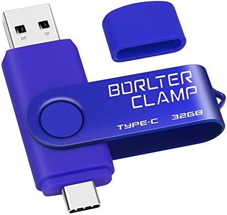 128 GB USB Type-C Flash Drive by Borlter Clamp – Dual Port Memory Stick for Fast Data Transfer with USB 3.0 Compatibility for Android Smartphones, Tablets, and Computers – Perfect for Samsung Galaxy S10/S9/Note 9, LG, and Huawei Devices – Reliable Storage Solution for Photos, Videos, and Documents