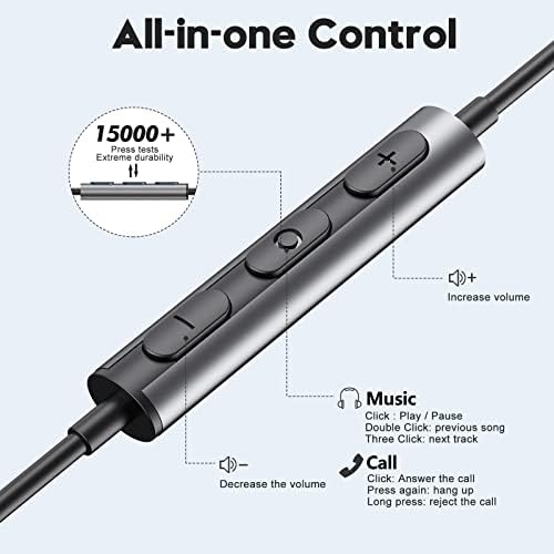 Premium USB C Earbuds for Samsung Galaxy, i Phone & Pixel | High-Fidelity Wired Headphones with Mic & Volume Control | Ultimate Comfort and Versatile Compatibility for Audiophiles and Professionals