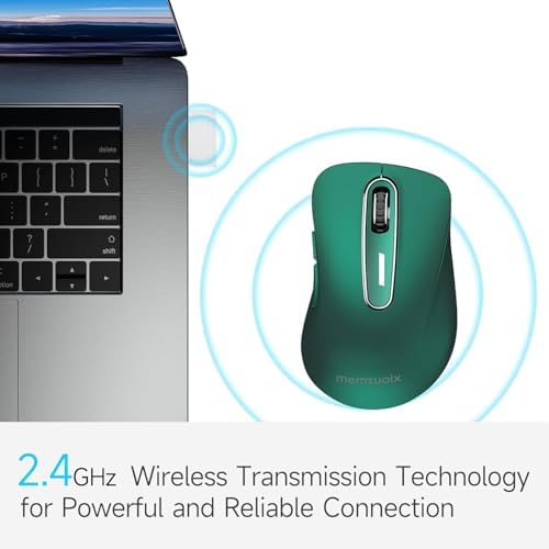 Upgrade Your Workflow with the Memzuoix 2.4 G Wireless Mouse – Ergonomic and Portable 1400 DPI USB Mouse for Laptop, PC & Desktop | 5 Customizable Buttons for Ultimate Control | Ideal for Professionals and Casual Users Alike