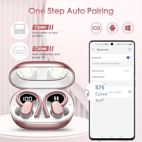 Experience the Future of Sound with OYIB Bluetooth 5.4 Wireless Earbuds – Immersive Deep Bass Sport Headphones with IP7 Waterproof Durability, 50-Hour Playtime, and Advanced ENC Microphone for Superior Call Clarity – Perfectly Crafted for Fitness Enthusiasts and Active Lifestyles in Elegant Cream White