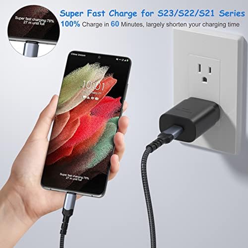 Costyle 25 W USB C Wall Charger with 6.6 FT Type C to C Cable – Ultra-Fast Charging for Samsung Galaxy S24/S25 Ultra, Note Series, and More – Compact, Lightweight, and Safe Power Solution for Home and Travel – Enhanced Compatibility and Performance