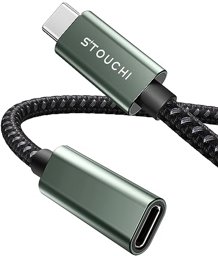 Stouchi 6.6 FT USB-C Extension Cable – Type C 3.1 Male to Female, Ultra-Fast Charging & Data Transfer for PSVR2, Galaxy S23, i Pad Mini/Pro, Mac Book Air M1/M2, and Mag Safe – Enhanced Connectivity & Durability for Gaming and Streaming