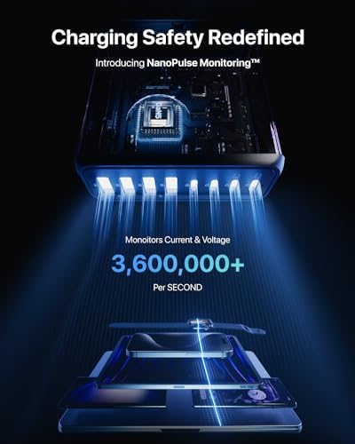 Intoval 140 W USB C Charging Hub: High-Speed 8-Port Power Adapter for i Phone, Mac Book, Galaxy, i Pad & More – Optimal Device Compatibility & Safety Features for Home and Office Use