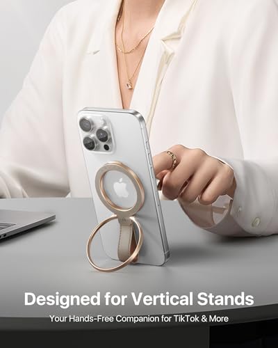 Elevate Your i Phone Experience with the andobil 2025 Premium Leather Magnetic Phone Grip – Unmatched Stability & Adjustable Kickstand for Seamless Mag Safe Integration, Compatible with i Phone 16 Pro Max/15/14/13 in Elegant Brown – Luxurious Design Meets Exceptional Functionality