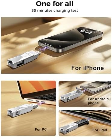512 GB Photo Stick USB Drive – Ultimate Memory Expansion for i Phone, i Pad, Android, and PC – Fast Data Transfer & Plug-and-Play Convenience – Sleek Black External Storage Solution for Effortless File Management