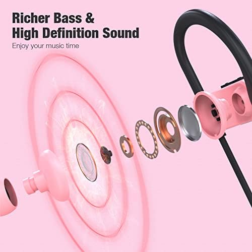 Boean Bluetooth 5.3 Wireless Earbuds – IPX7 Waterproof Running Headphones with 16 Hours Battery Life, Immersive Stereo Sound Isolation, and Enhanced Device Compatibility for Workout Enthusiasts and Active Lifestyles