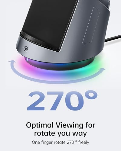 Revolutionary 3-in-1 Wireless Charging Station for Apple Devices – Fast Charging Hub for i Phone 15, 14, 13, 12, 11 Pro Max Plus, Apple Watch Series 1-9/Ultra, and Air Pods with Adjustable RGB Lighting and Rotating Design for Optimal Convenience and Enhanced Compatibility