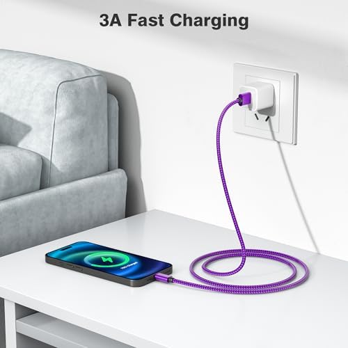 Versatile Elebase USB C Charger Cable Trio – 1.5/3.3/6.6 FT Fast Charging Cords for i Phone 15/16 Max, Samsung Galaxy S8-S24, and Motorola Devices – Durable, Tangle-Free Design for Rapid Data Transfer and Enhanced Compatibility