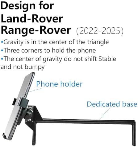 Premium Car Phone Holder for Land Rover Range Rover & Range Rover Sport (2022-2025) – Ultimate Mobile Mount for Enhanced Navigation and Interior Style – Secure, Adjustable, Tool-Free Installation – Perfect Fit for Luxury Driving Experience