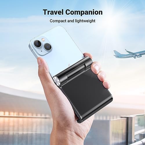 UGREEN Phone Stand 2 Pack Desk Cell Phone Holder Travel Compatible with iPhone 16 Pro Max 15 Plus 14 Pro 13 12 Mini 11 SE XS XR 8 7, Portable Foldable Desktop iPhone Stand Adjustable, Black White – Enhanced Compatibility and Speed