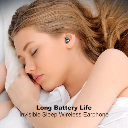 Revolutionize Your Sleep with Invisible Wireless Earbuds – IPX5 Waterproof Bluetooth 5.3 Headphones for Sensitive Sleepers, Ultra-Lightweight Design, Long Battery Life for Uninterrupted Comfort and Relaxation, Perfect for Meditation and Restful Nights
