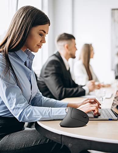 TECKNET Wireless Vertical Mouse – 4800 DPI Ergonomic Design for Ultimate Comfort & Precision, Adjustable DPI Levels for Seamless Navigation, Silent Clicks & 2.4 GHz Technology for Laptops, Desktops & Mac – Ideal Carpal Tunnel Relief Accessory
